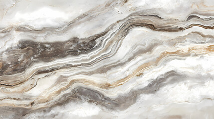 Fototapeta premium Serene Marble Texture: Elegant swirls of grey, beige, and brown create a luxurious marble texture. Perfect for design projects needing a sophisticated and calming backdrop. 