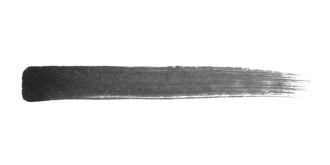 Black watercolor brush stroke isolated