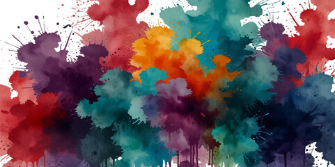 Vector colorful vibrant rainbow, smoke and cloud holi paint color powder explosion with bright colors isolated on transparent background. Multicolored explosion of rainbow powder paint holi festival