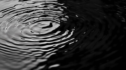 Liquid ripples, dark surface, abstract texture 