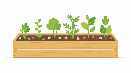 Raised Garden Bed Icon Isolated on Transparent Background - Vector Illustration
