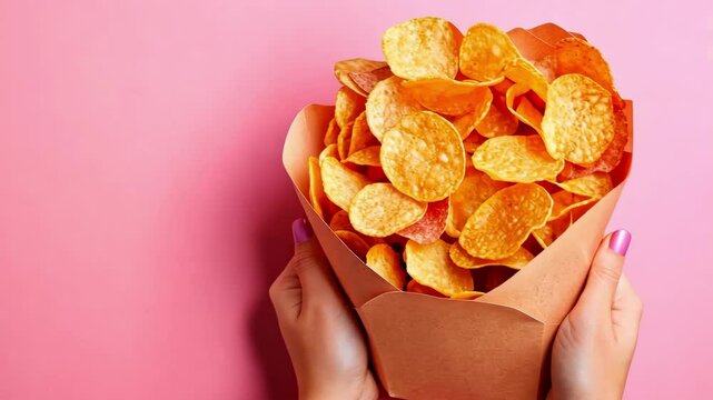 Customizable snack packaging mockup with vibrant background for branding designs