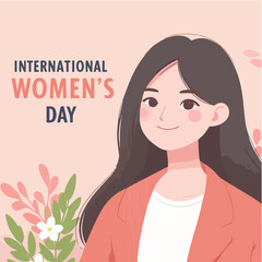 Woman in a red blazer and white shirt Celebrating International Womens Day, suitable for businessrelated designs, professional profiles, corporate websites, social media, and marketing materials.