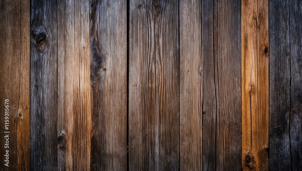 Poster wooden planks with rich textures and warm tones create a rustic, inviting background suitable for va