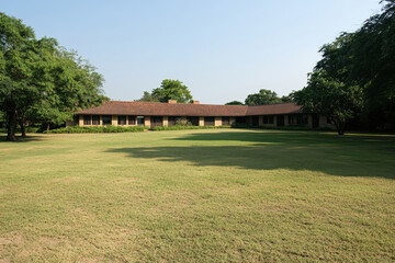 Naklejka premium A large house with a large yard