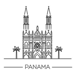 Fototapeta premium Our Lady of Carmen Church. Panama, Republic of Panama