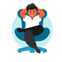 man sits on a armchair