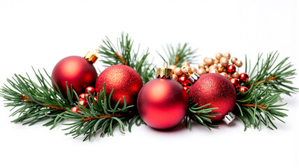 christmas decoration on white background
