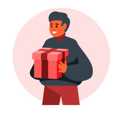 guy with gift box
