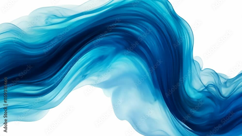 Aufkleber fluid movement of blue water waves creating a dynamic and artistic visual effect