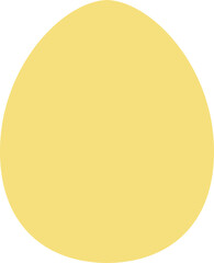 Isolated pastel color easter egg flat icon.
Transparent background.