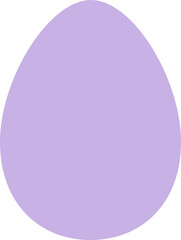 Isolated pastel color easter egg flat icon.
Transparent background.