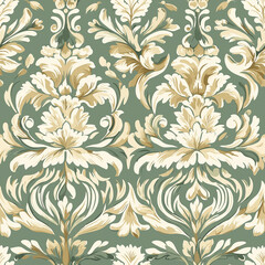 Classic damask seamless pattern weaving design elegant wallpaper for interiors timeless decor vintage aesthetic textured background