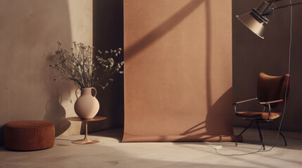 mocha mousse paper tone interior