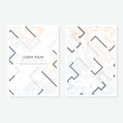 Modern cover design set. Blue, white abstract line pattern. Creative wavy stripe vector collection for business background, certificate, contemporary.
