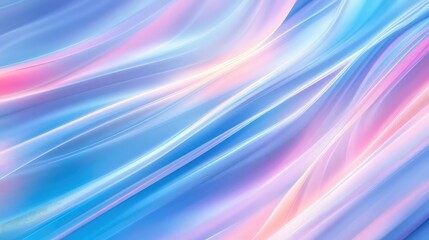 Obraz premium Wavy strokes of luminous light in pink and blue hues provide an energetic visual backdrop.