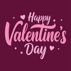 happy valentine's day typography