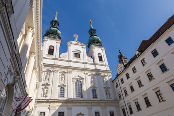 Jesuit Church and building of Old University of Vienna,  Austria
