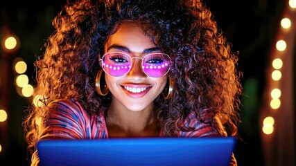 Cyber monday excitement and shopping frenzy with vibrant style