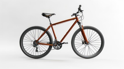 Fototapeta premium Orange bike against white.