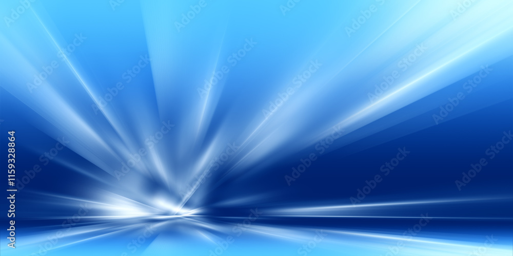 Poster abstract futuristic background with glowing blue light effect. high speed. hi-tech. abstract technol