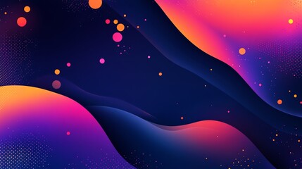 Naklejka premium Abstract Fluid Background, Purple and Orange Gradient, Dynamic Design