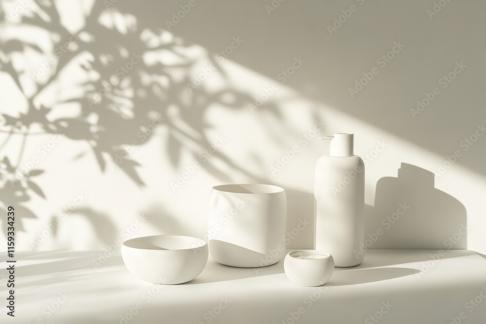 Poster product placed on white background with soft lighting and plenty of copy space ideal for design appl
