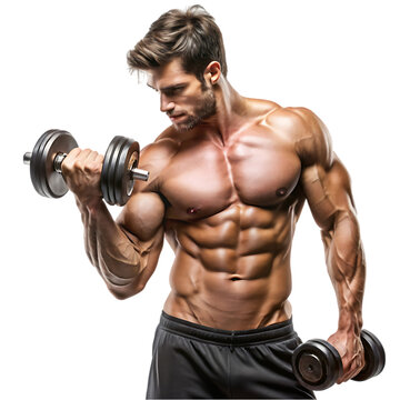 BODY BUILDER with dumbbell