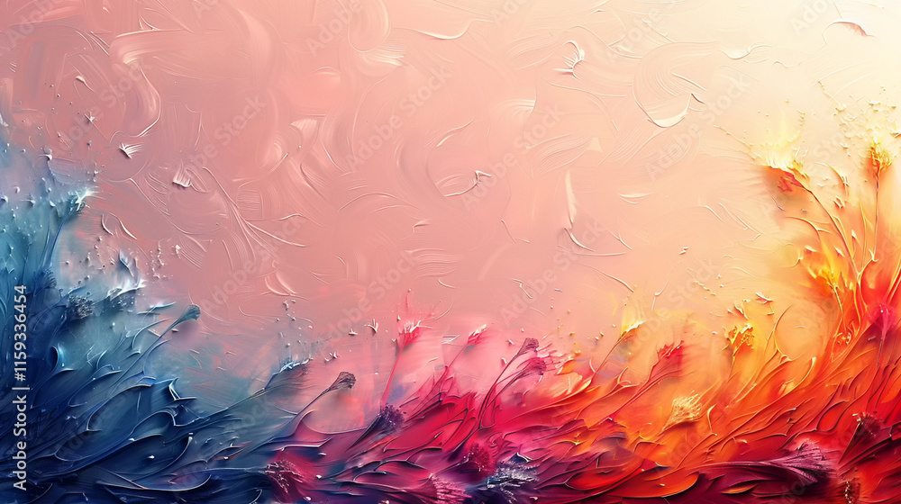 Poster captivating display of colorful clouds blending at sunset, creating wonder.