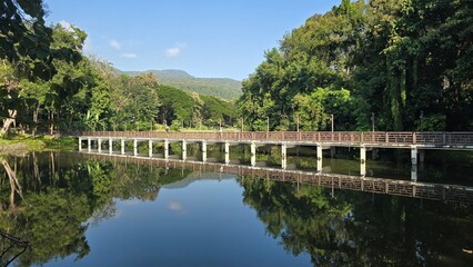 peaceful environment lake reflection