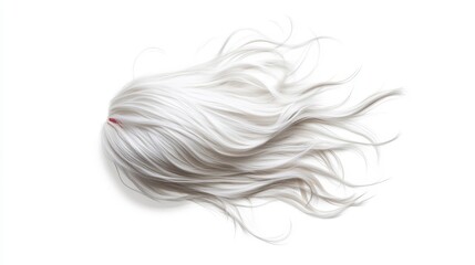 Flowing White Hair on a Light Background Showcasing Soft Texture and Delicate Movement, Perfect for Beauty and Fashion Themes in Visual Projects