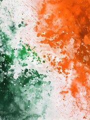 Spray paint splatter on Indian flag background.