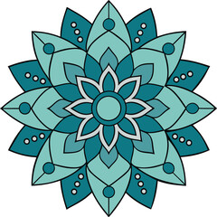 Mandala Color Art Vector Illustration