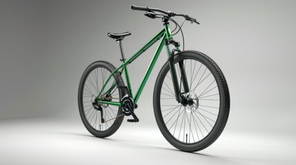 Green mountain bicycle.