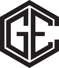 Fototapeta premium CGE logo design.eps