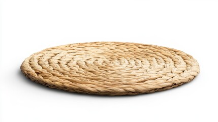 Handcrafted Natural Round Woven Placemat Made from Eco-Friendly Materials Ideal for Rustic Dining Decor and Table Settings, Enhancing Home Aesthetics and Sustainability