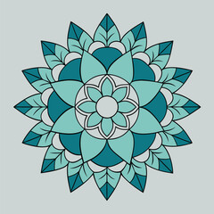 Mandala Color Art Vector Illustration