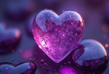 Obraz premium Purple Glass Heart