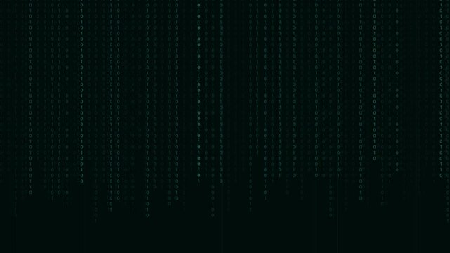 Binary number 01 zero one hacking using for cyber security of modern technology