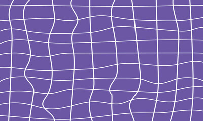 Groovy Checker Line Seamless Pattern. Paper Notebook Texture. Doodle Background. Vector illustration. EPS 10