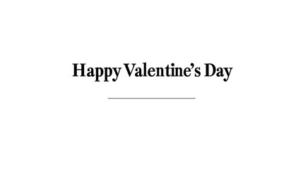 Fototapeta premium a Happy Valentine's Day in black text isolated on a transparent background 