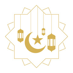 islamic ornaments icon symbol vector illustration