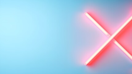 Blue background with two red X's