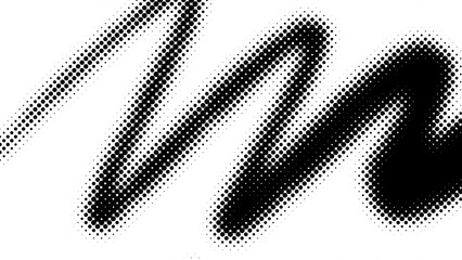 Fototapeta premium Black and white dotted halftone background PNG