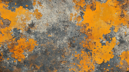 Rusty metal texture with vibrant orange and gray colors showcasing age and wear