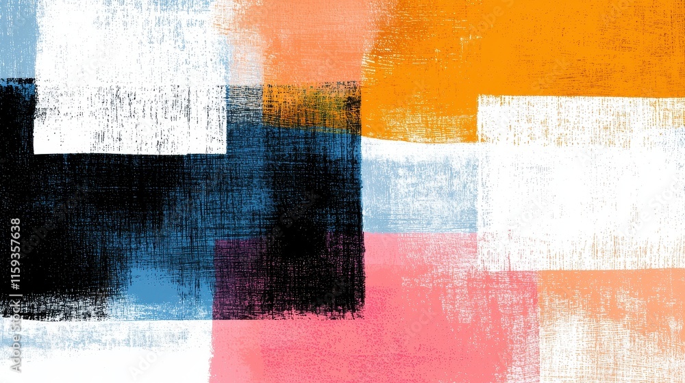 Aufkleber abstract colorful canvas with bold brush strokes in vibrant tones and textured patterns