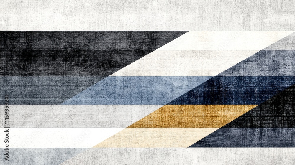 Poster abstract geometric pattern with lines and textures in monochrome and earthy tones