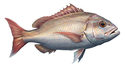 Snapper Fish, Swimming Water Animal, Swim Nature Wildlife Image, Isolated Transparent PNG