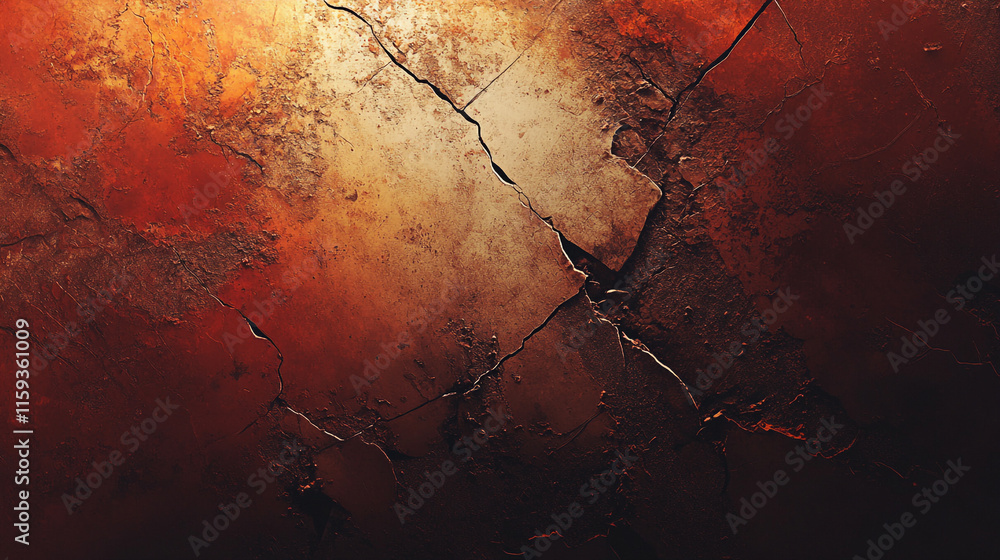 Aufkleber textured surface with cracks showing earthy tones and artistic patterns in warm colors