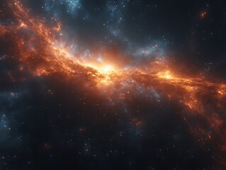 Fiery Nebula Cosmic Cloudscape Stellar Formation